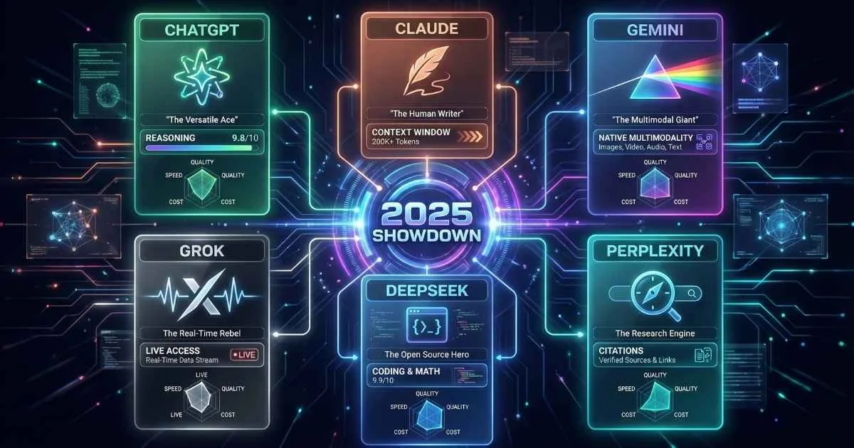 ChatGPT vs Claude vs Gemini vs Grok: AI Assistant Comparison 2025